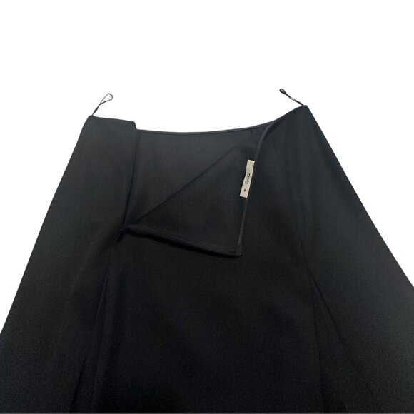 PRADA Black Wool A-Line Double Pleated Midi Skirt IT 46 Made in Italy - Picture 9 of 16